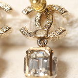 Chanel 2023 CC Crystal Drop Studs
