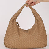 Bottega Veneta Small Intrecciato Hobo Beige Lambskin 2007