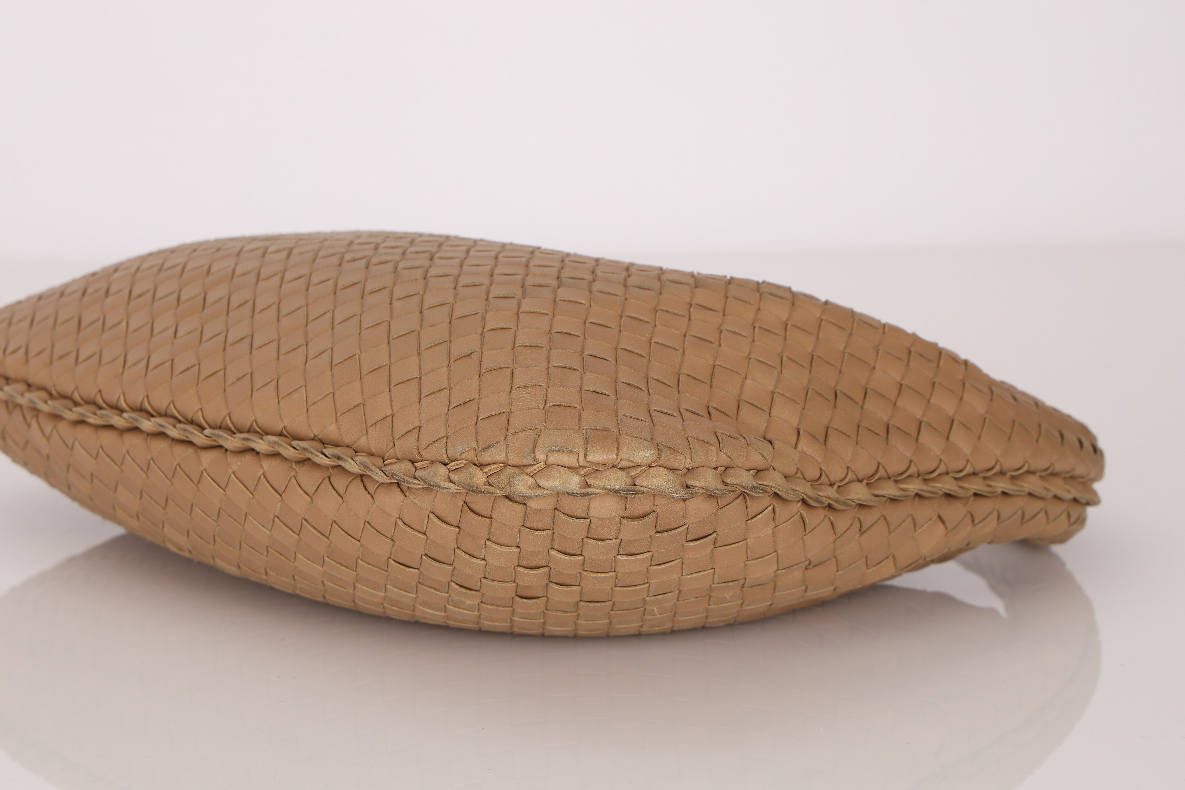 Bottega Veneta Small Intrecciato Hobo Beige Lambskin 2007