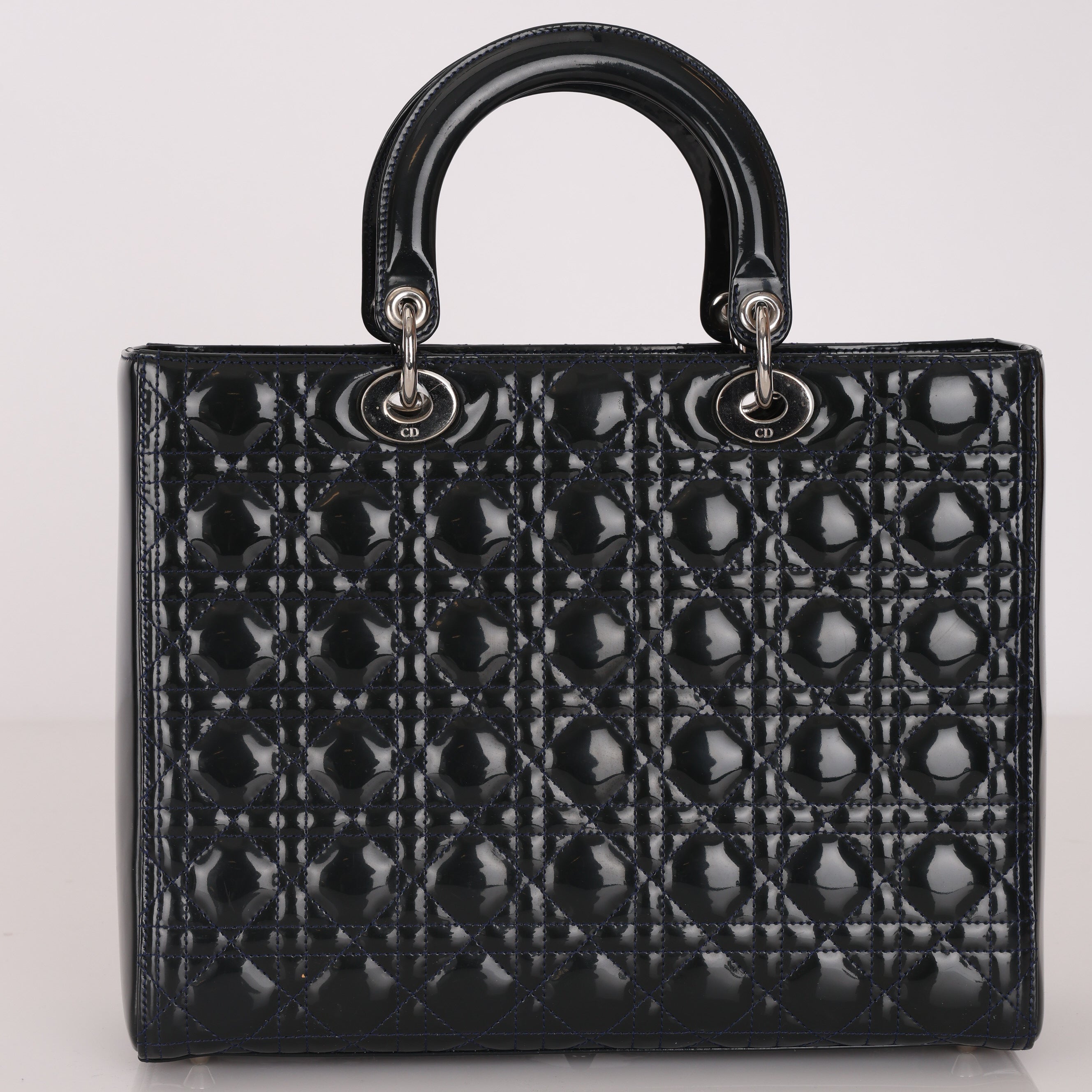 Dior Large Lady Navy Patent 2013