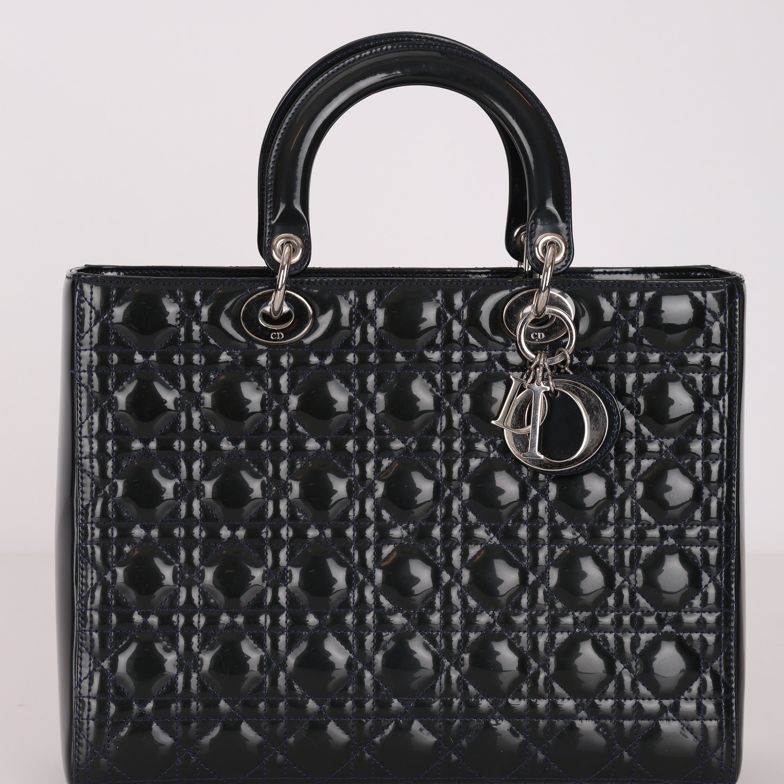 Dior Large Lady Navy Patent 2013