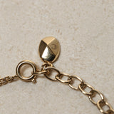 Dior Crystal Logo Dual Chain Necklace