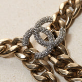 Chanel 2021 Crystal Curb Chain Necklace
