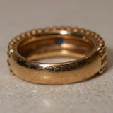 Vintage Saint Laurent 18K Yellow Gold Blue Sapphire Ring