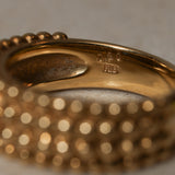 Vintage Saint Laurent 18K Yellow Gold Blue Sapphire Ring