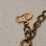 Dior Logo Heart Crystal Pendant Necklace