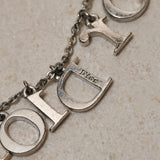 Vintage Dior 90's Triple Logo Crystal Letter Charms Necklace