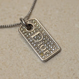 Dior Crystal Pavé Dog Tag Necklace