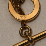 Celine 1991 Dore Tear Chain Toggle Necklace