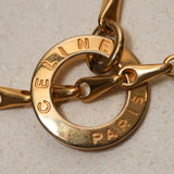 Celine 1991 Dore Tear Chain Toggle Necklace