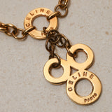 Celine Logo Discs Pendant Necklace