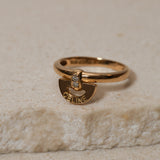 Celine 18K YG Diamond Arc Ring