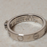 Cartier 18K WG Love Diamond Solitaire Ring