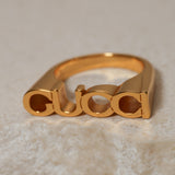 Gucci Logo Signet Ring