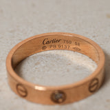 Cartier 18K RG Diamond Love Ring