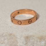 Cartier 18K RG Diamond Love Ring