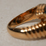 Rare Bvlgari 18K YG Doppio Baccellato Topaz & Iolite Ring