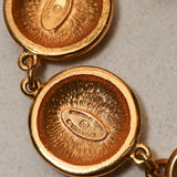 Chanel 80s CC Logo Medallions Bracelet 24k GP