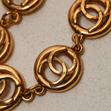 Chanel 1982 CC Coin Bracelet 24k GP
