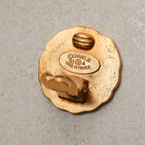 Chanel 1993 Medallion Clip-On Earrings 24k GP