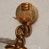 Chanel 1996 Turnlock Dangle Earrings 24k GP