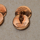 Rare Hermès Rosegold Clou de Selle Cufflinks