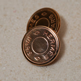 Rare Hermès Rosegold Clou de Selle Cufflinks