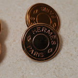 Rare Hermès Rosegold Clou de Selle Cufflinks