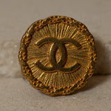 Chanel 1993 Medallion Clip-On Earrings 24K GP