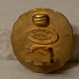 Chanel 1993 Medallion Clip-On Earrings 24K GP