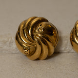Chanel Swirl Logo Clip-On Earrings