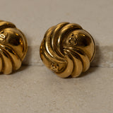 Chanel Swirl Logo Clip-On Earrings