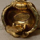 Chanel Swirl Logo Clip-On Earrings
