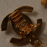 Chanel 1997 CC Turnlock Pearl Drop Clip-On 24K GP