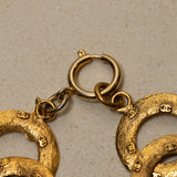 Rare Chanel 1987 Coco Mark CC Necklace 24K GP