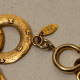 Rare Chanel 1987 Coco Mark CC Necklace 24K GP