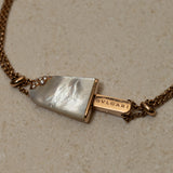 Bvlgari 18K RG Mother of Pearl and Diamond Gelati Bracelet