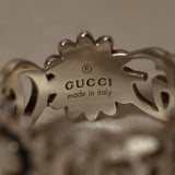 Gucci Sterling Silver Mother of Pearl GG Marmont Ring