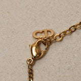 Dior Oblique Crystal Oval Pendant Necklace