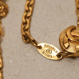 Chanel 1983 CC Camellia Long Necklace 24K GP