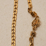 Chanel 1983 CC Camellia Long Necklace 24K GP
