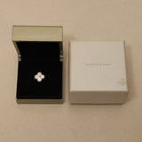 Van Cleef & Arpels 18K White Gold Diamond Mother of Pearl Vintage Alhambra Ring
