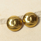 Chanel 1995 Dome Clip-On Earrings