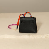 Hermès 2023 Micro Kelly Noir Tadelakt Twilly Bag Charm