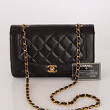 Chanel 1993 Lambskin Medium Diana Flap 24K GP
