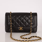 Chanel 1993 Lambskin Medium Diana Flap 24K GP
