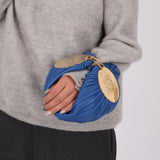 Loewe Cobalt Pleated Leather Bracelet Pouch