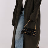Gucci Suede Horsebit Studded Pochette