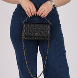 Chanel 2018 Caviar Wallet on Chain
