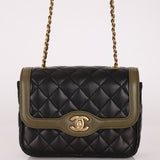 Chanel 2016 Lambskin Quilted Mini Two Tone Day Flap Bag